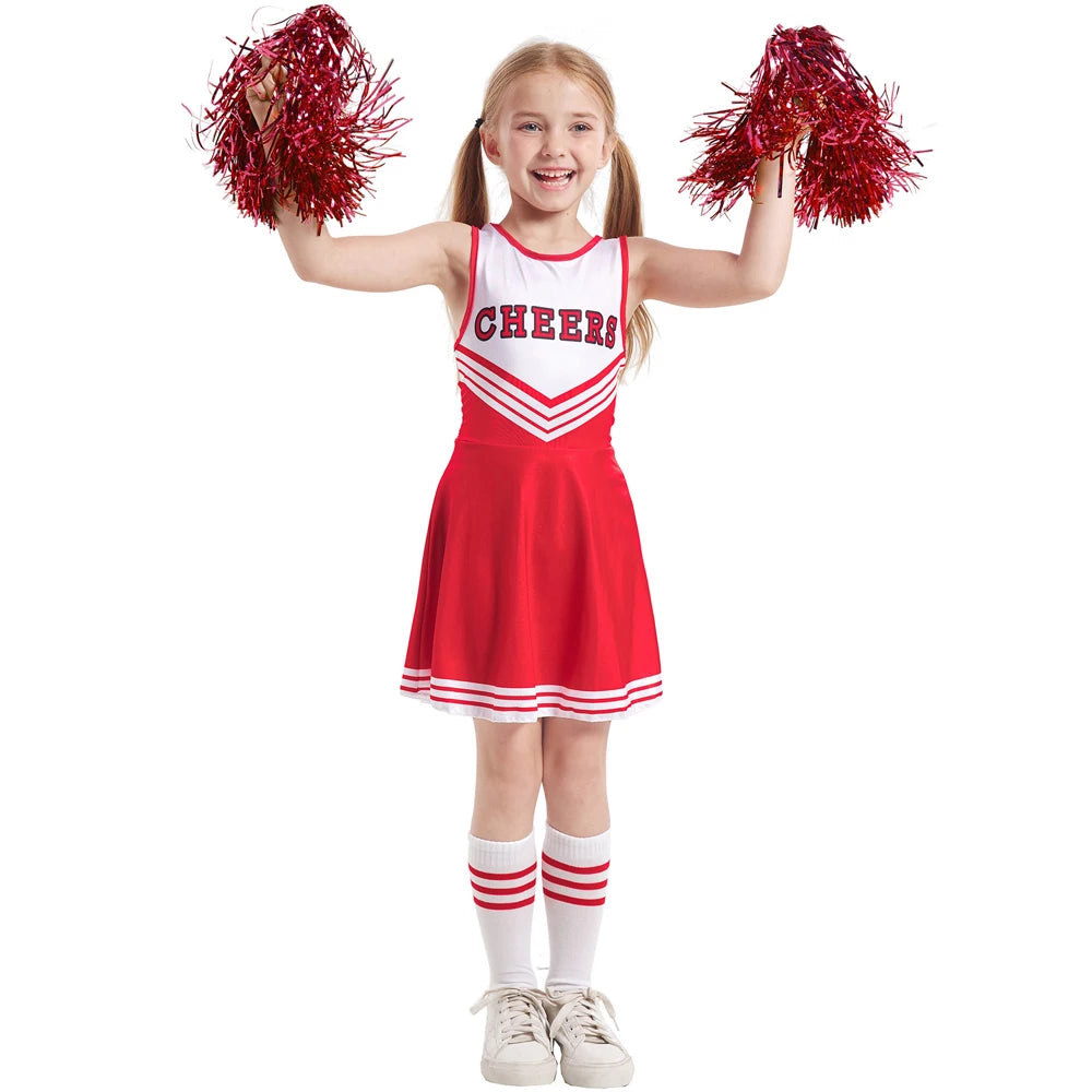 Girls Cheerleader Halloween Costume