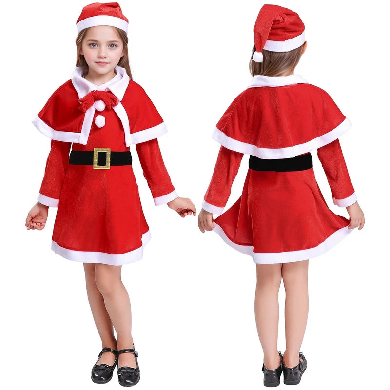 Kids Miss Santa Costume