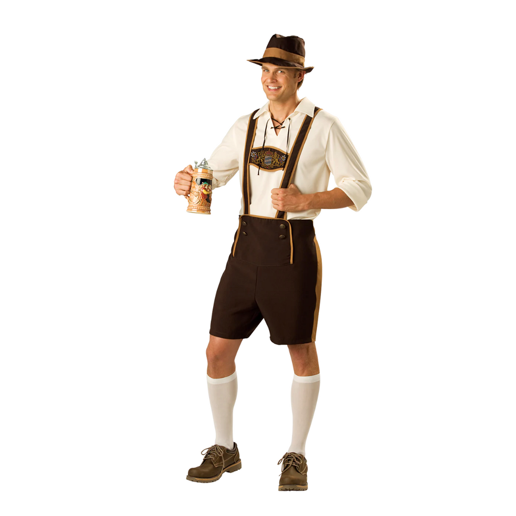 Mens Bavarian Lederhosen Oktoberfest Costume